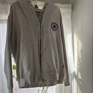 Converse Cream Hoodie with Logo Patch